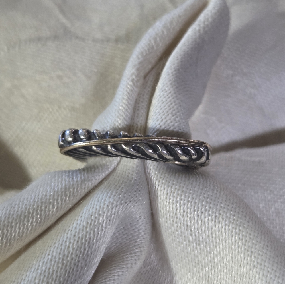 Dian Malouf Set of 3 Stack Rings, SS & 14k, Size 5.25 - Picture 8 of 16